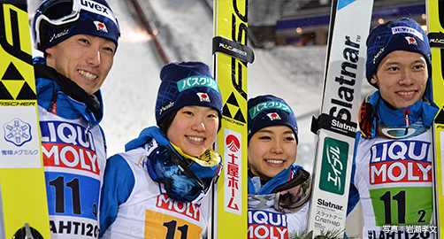 伊東大貴、伊藤有希、高梨沙羅、竹内択