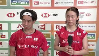 【選手インタビュー】緑川 大輝(JPN) / 齋藤 夏(JPN) 