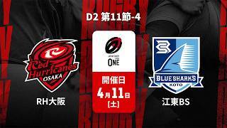 【D2 第11節 ハイライト】レッドハリケーンズ大阪 vs. 清水建設江東ブルーシャークス