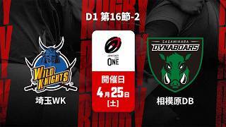 【D1 第16節 ハイライト】埼玉ワイルドナイツ vs. 三菱重工相模原ダイナボアーズ