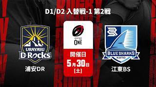 【D1/D2 入替戦-1  ハイライト】浦安D-Rocks vs. 清水建設江東ブルーシャークス