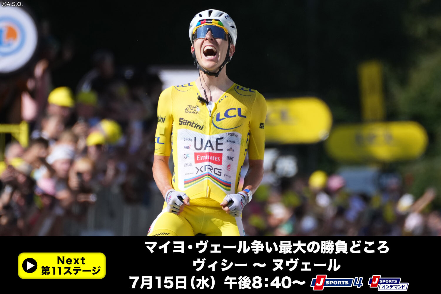 マイヨ・ヴェール争い最大の勝負どころ ヴィシー ～ ヌヴェール 7月15日（水）午後8：40～