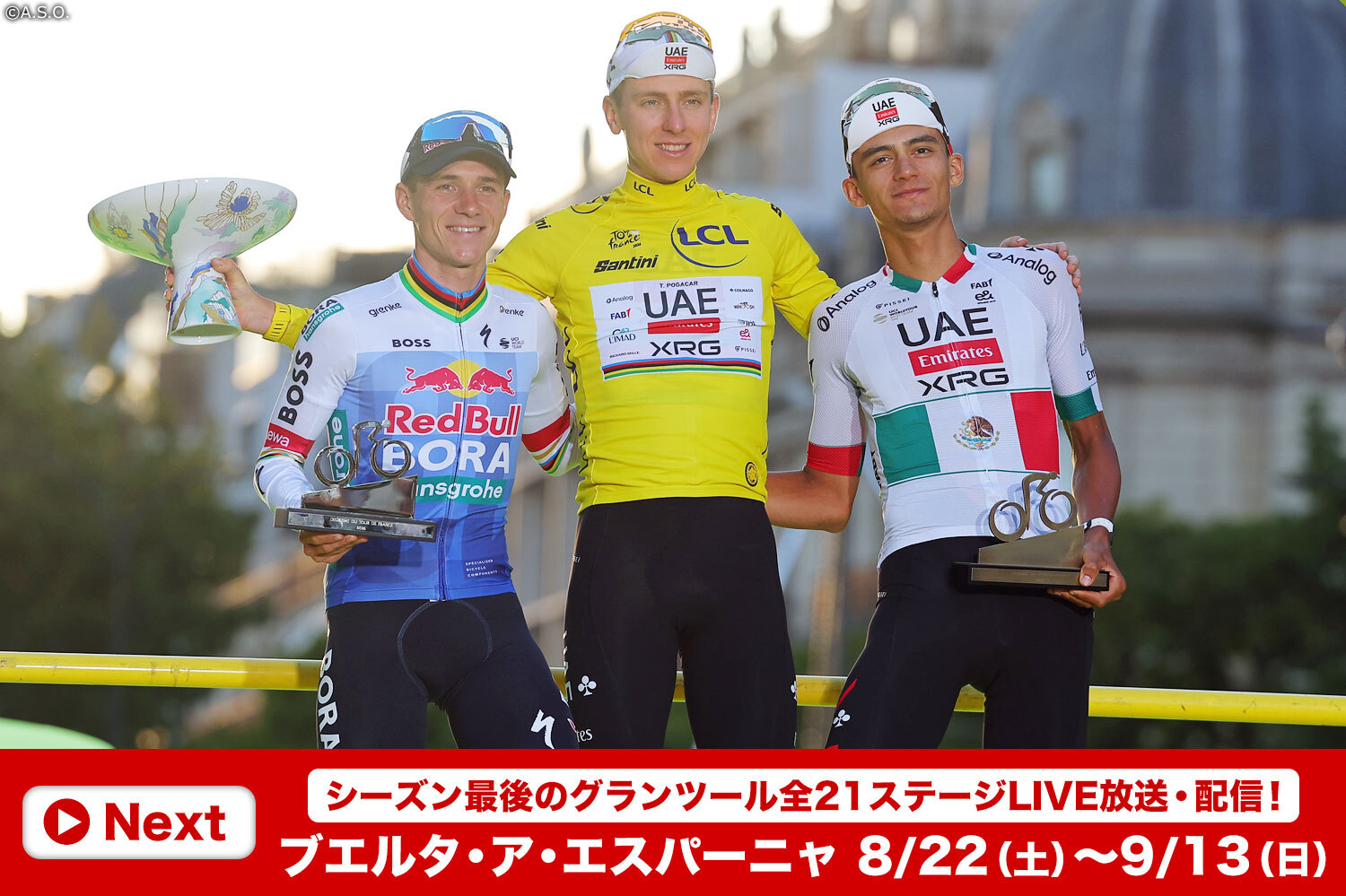 シーズン最後のグランツール全21ステージLIVE放送・配信！ブエルタ・ア・エスパーニャ　8/22（土）～9/13（日）